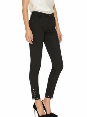 Citizens of Humanity Rocket Studded Split Hem Jeans Black 26